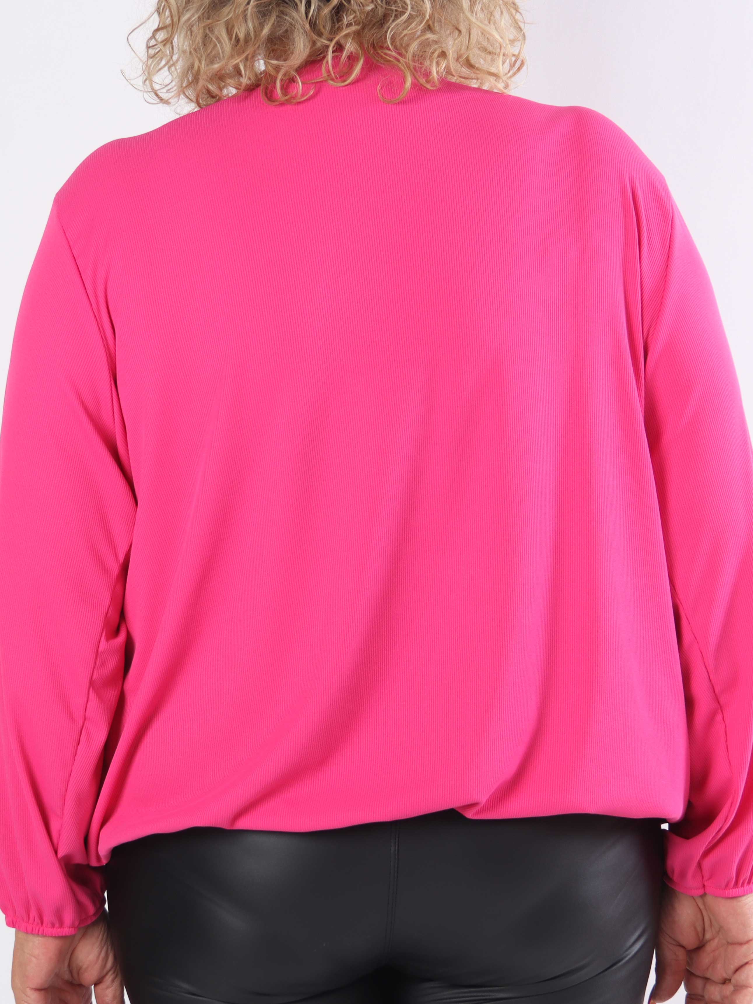 Naomi - Ribbet plus size tunika med elastik